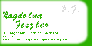 magdolna feszler business card